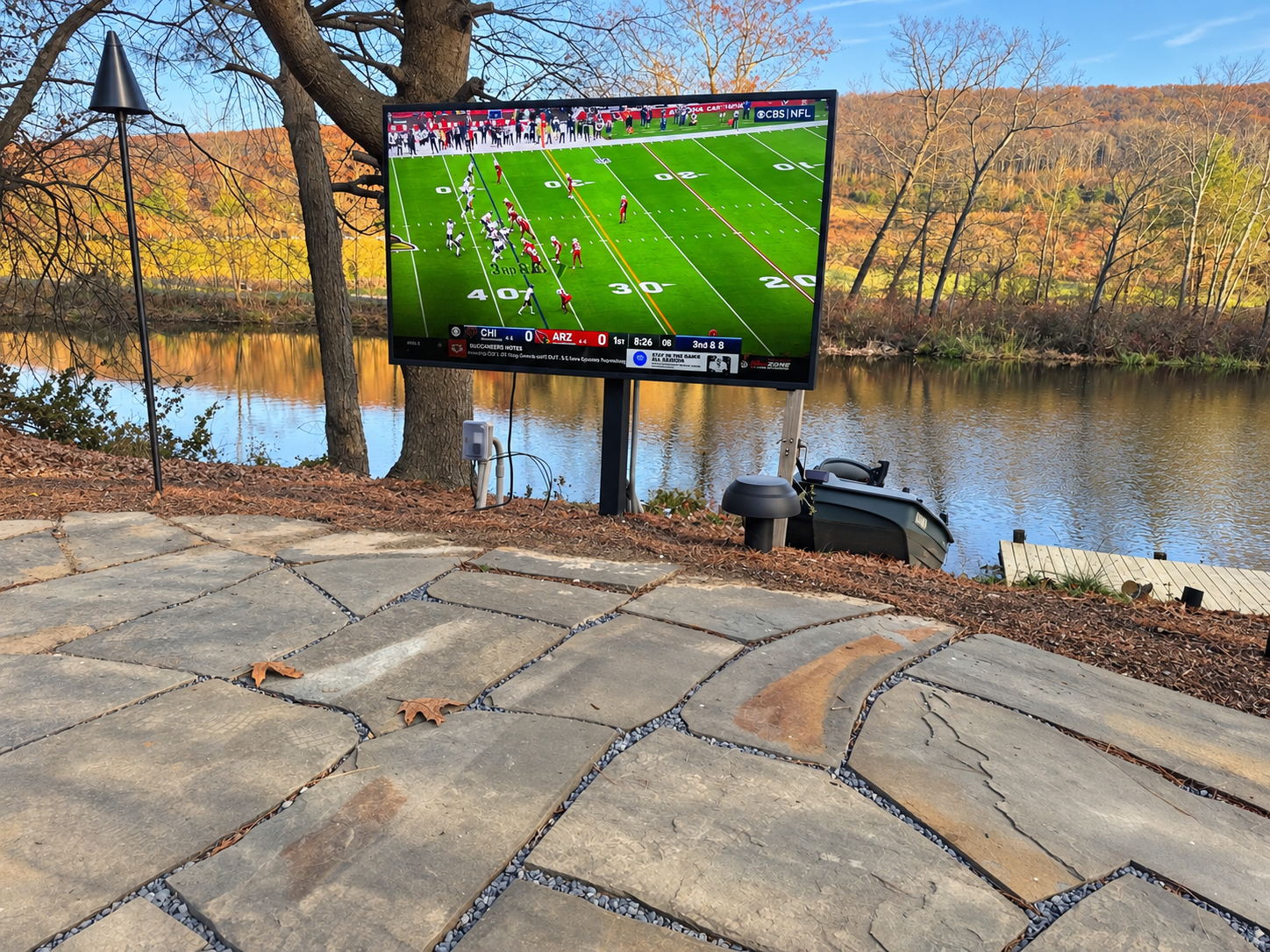 Lakeside outdoor television